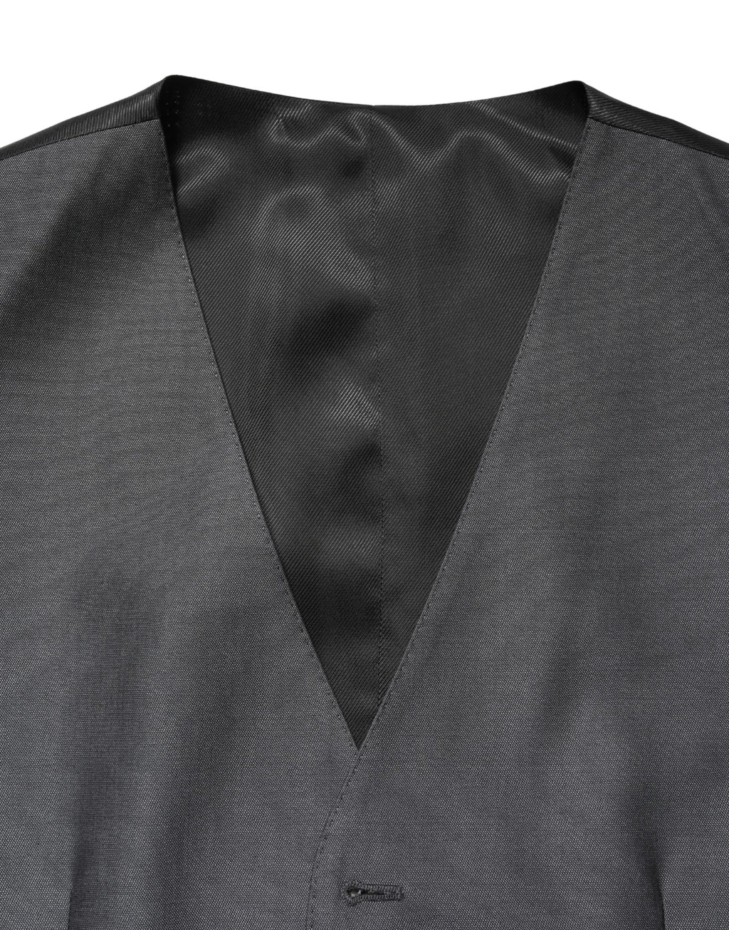 Dark Gray Single Breasted Men Waistcoat Vest