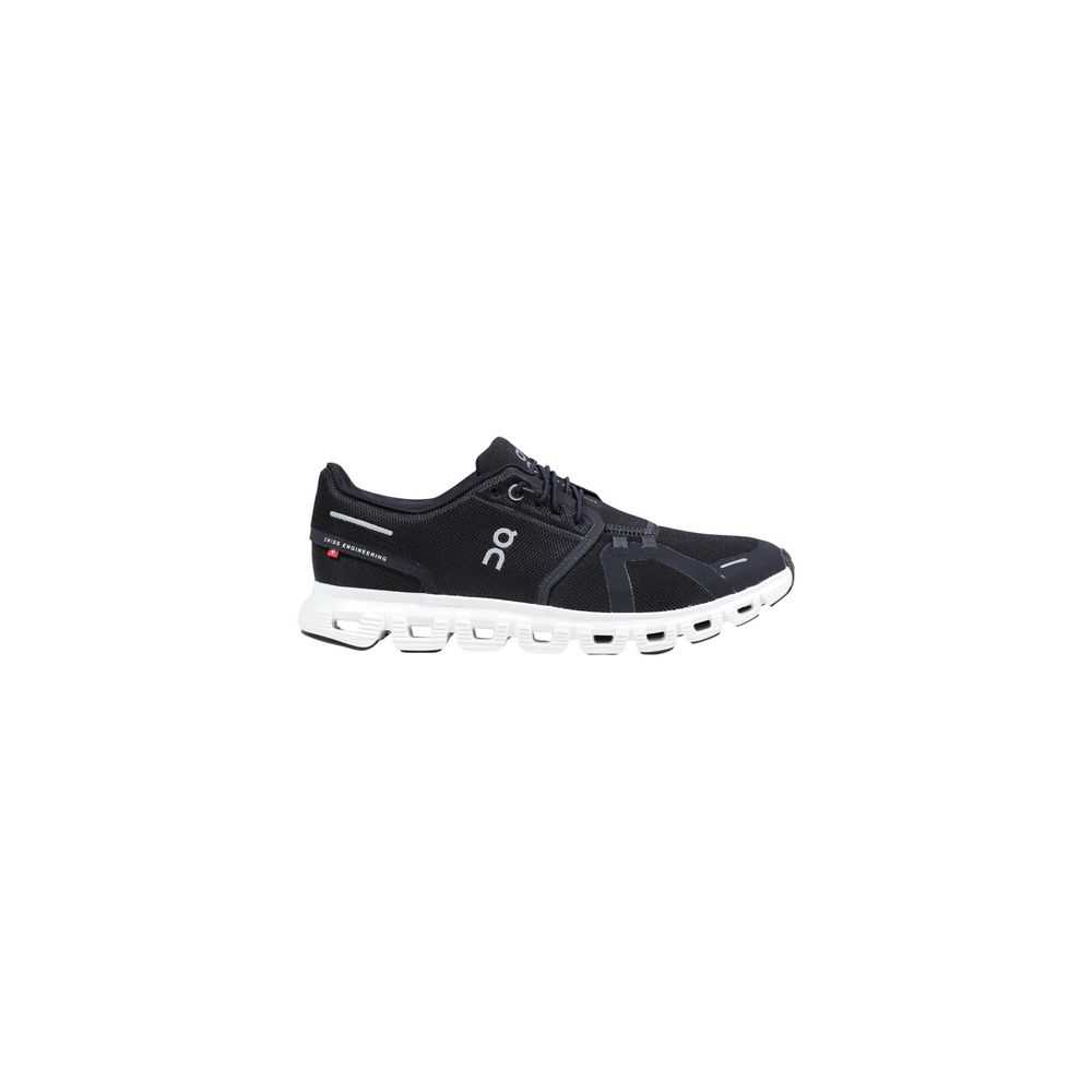 Black And White Recycled Polyester Athletic Sneakers