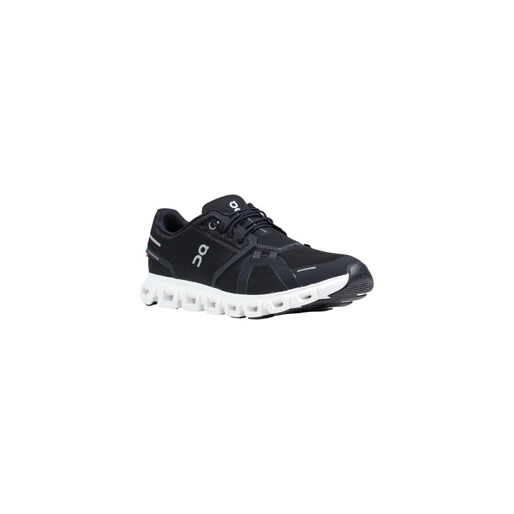 Black And White Recycled Polyester Athletic Sneakers