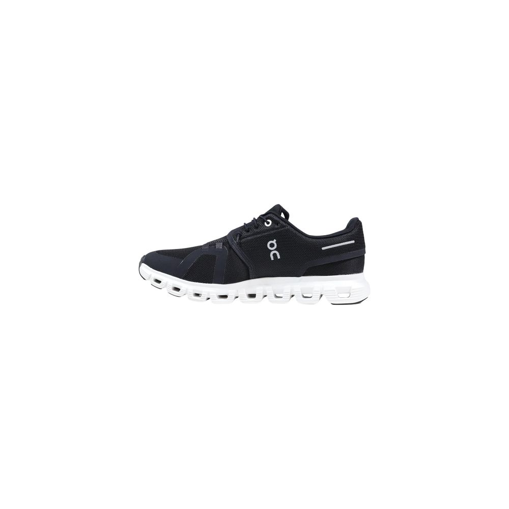 Black And White Recycled Polyester Athletic Sneakers