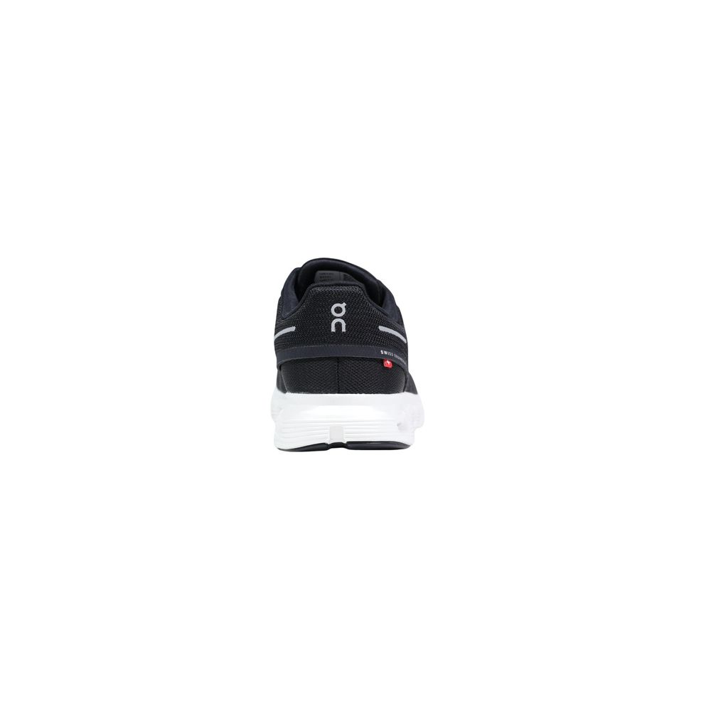 Black And White Recycled Polyester Athletic Sneakers