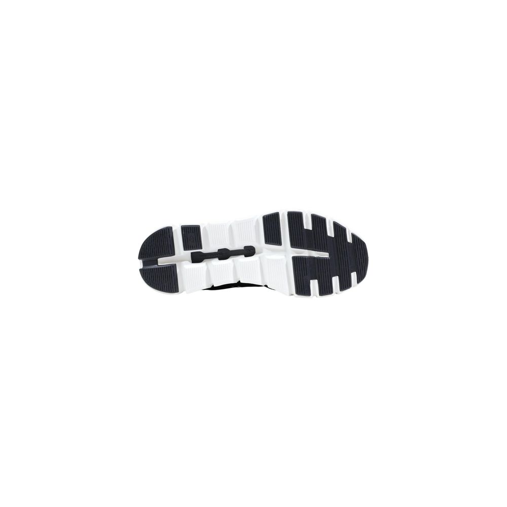 Black And White Recycled Polyester Athletic Sneakers