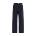 Max Mara Blue Cotton Casual Pants