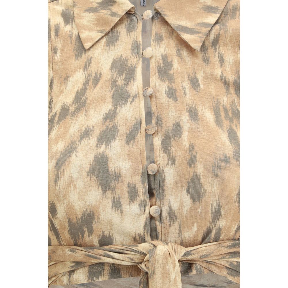 Beige Recycled Polyester Blouse
