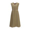 Bicolor Viscose Long Dress