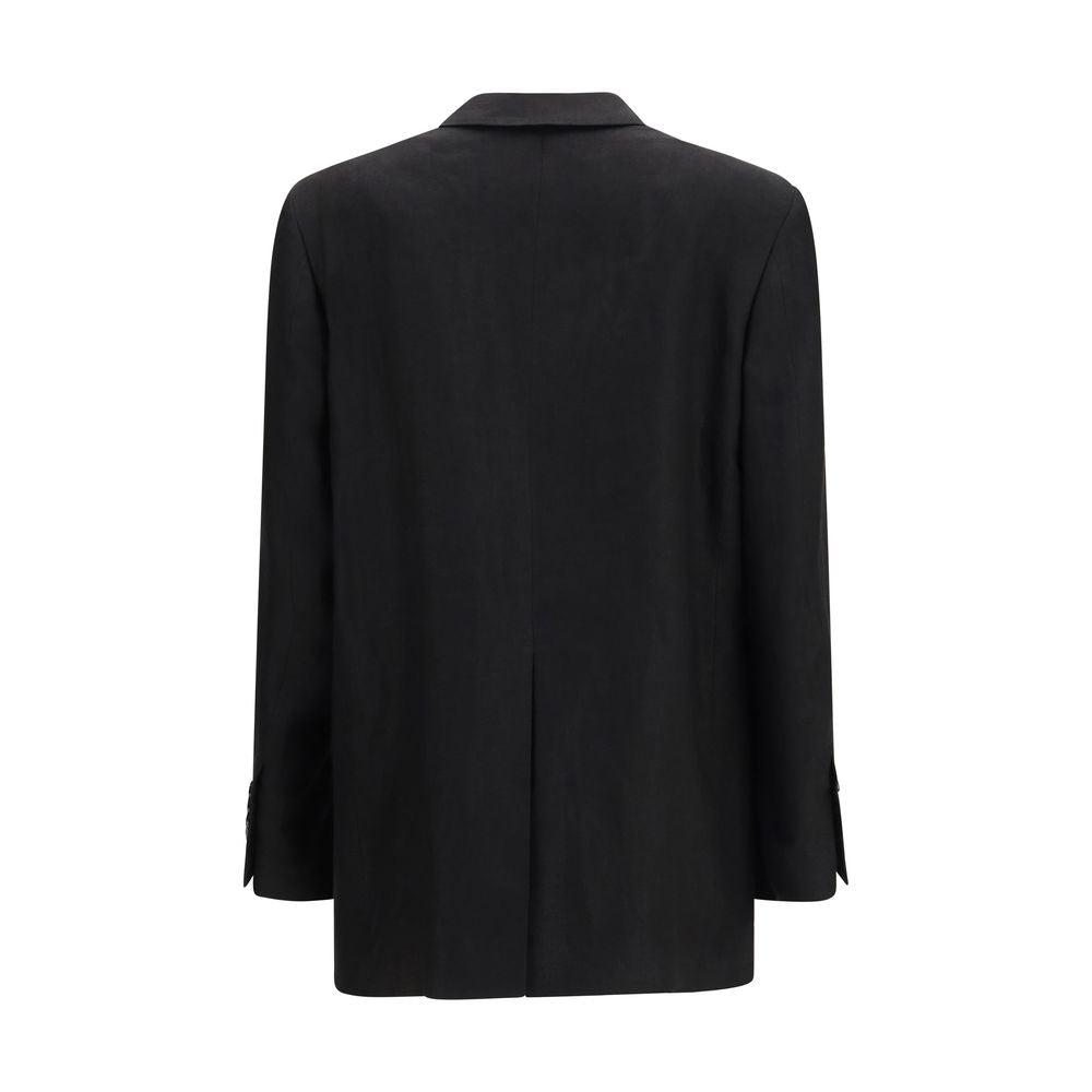 Black Linen Blazer