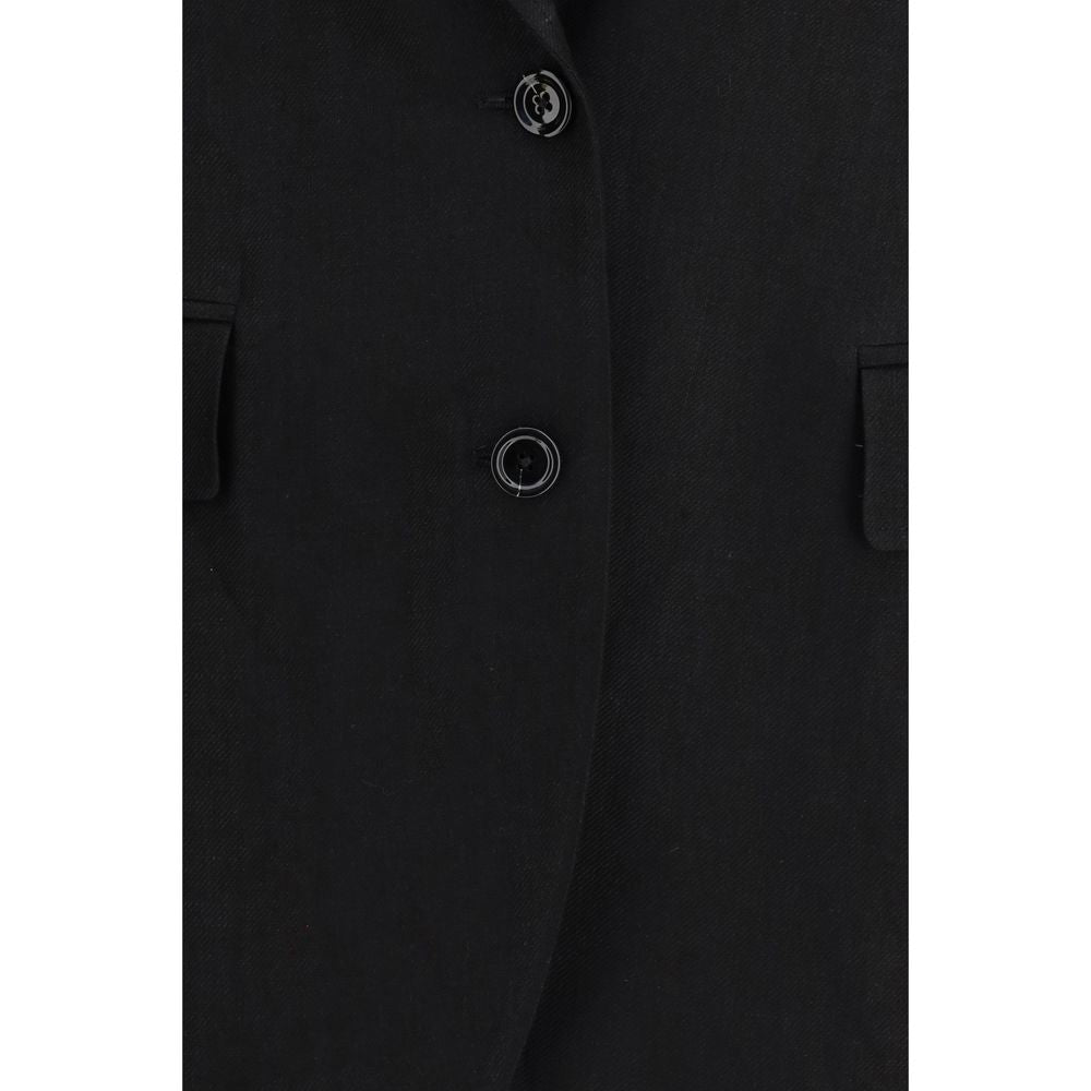 Black Linen Blazer
