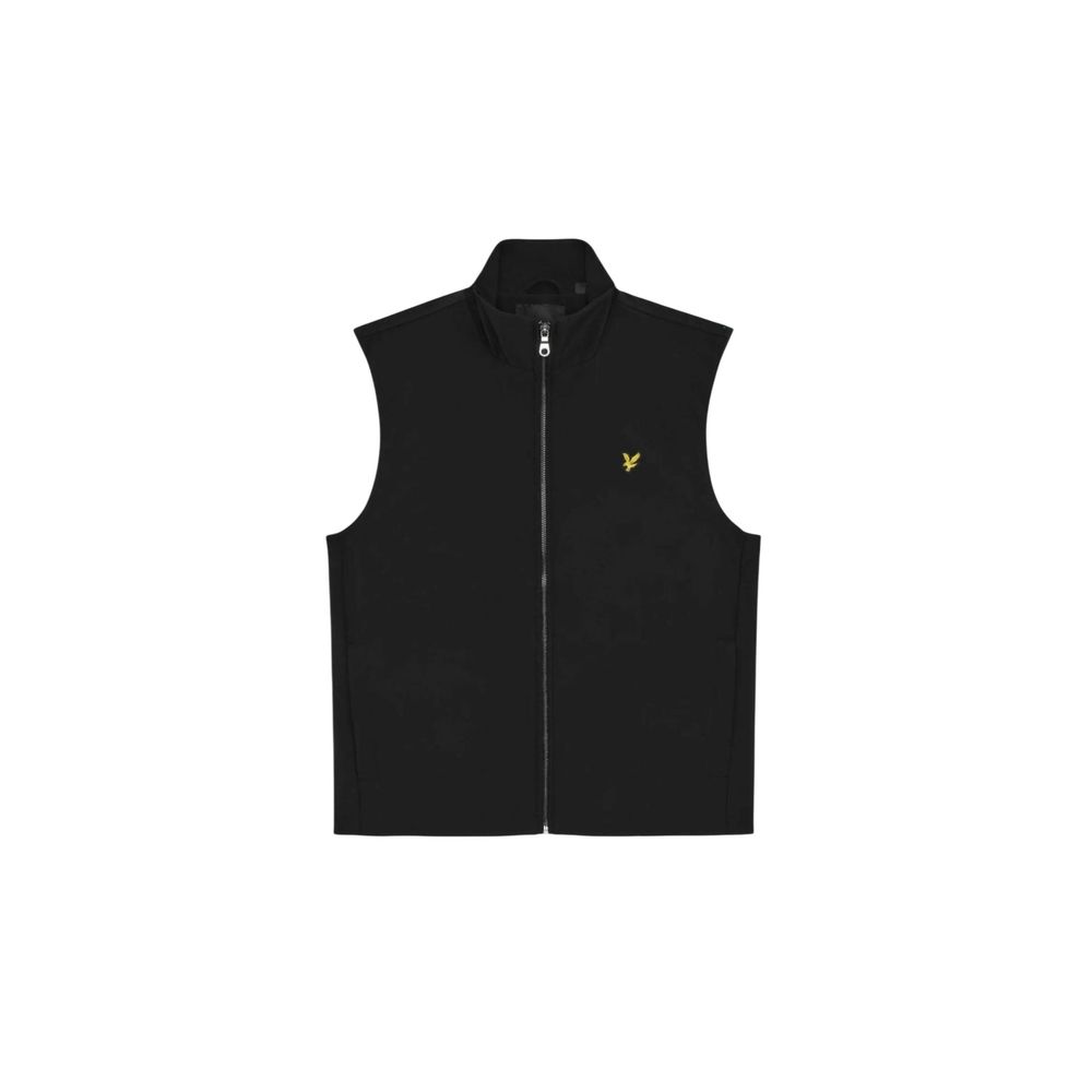 Black Polyester Sleeveless Jacket