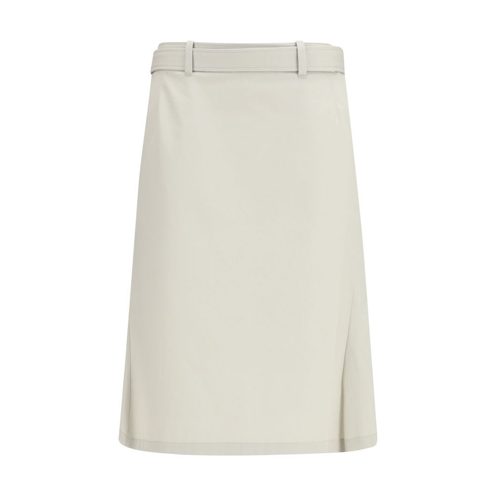 Gray Cotton Long Skirt