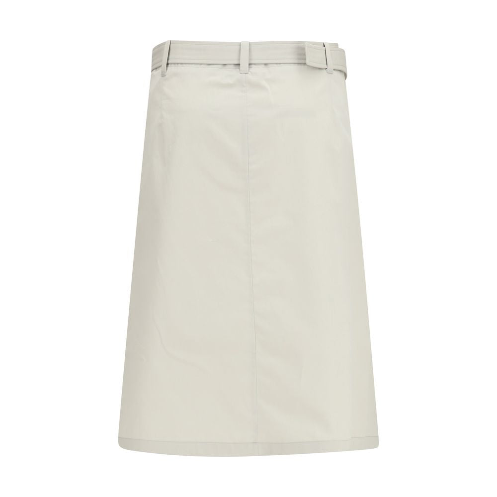 Gray Cotton Long Skirt