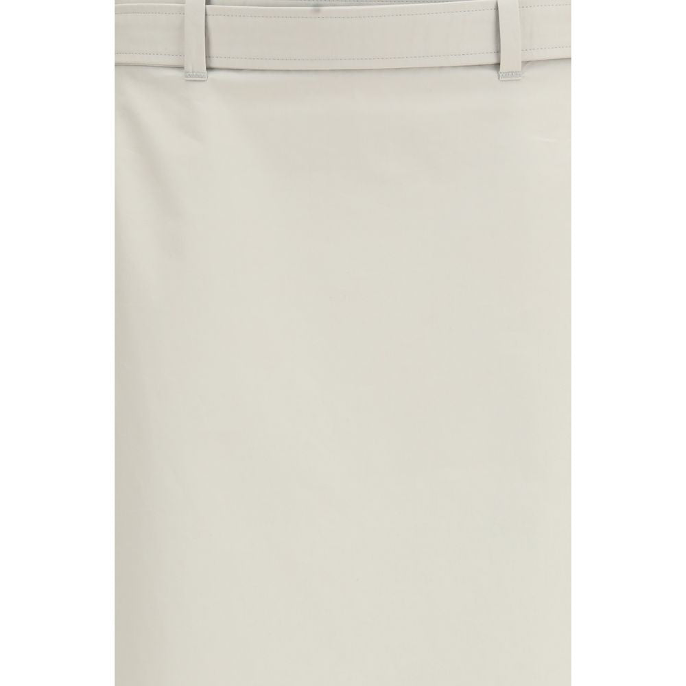 Gray Cotton Long Skirt