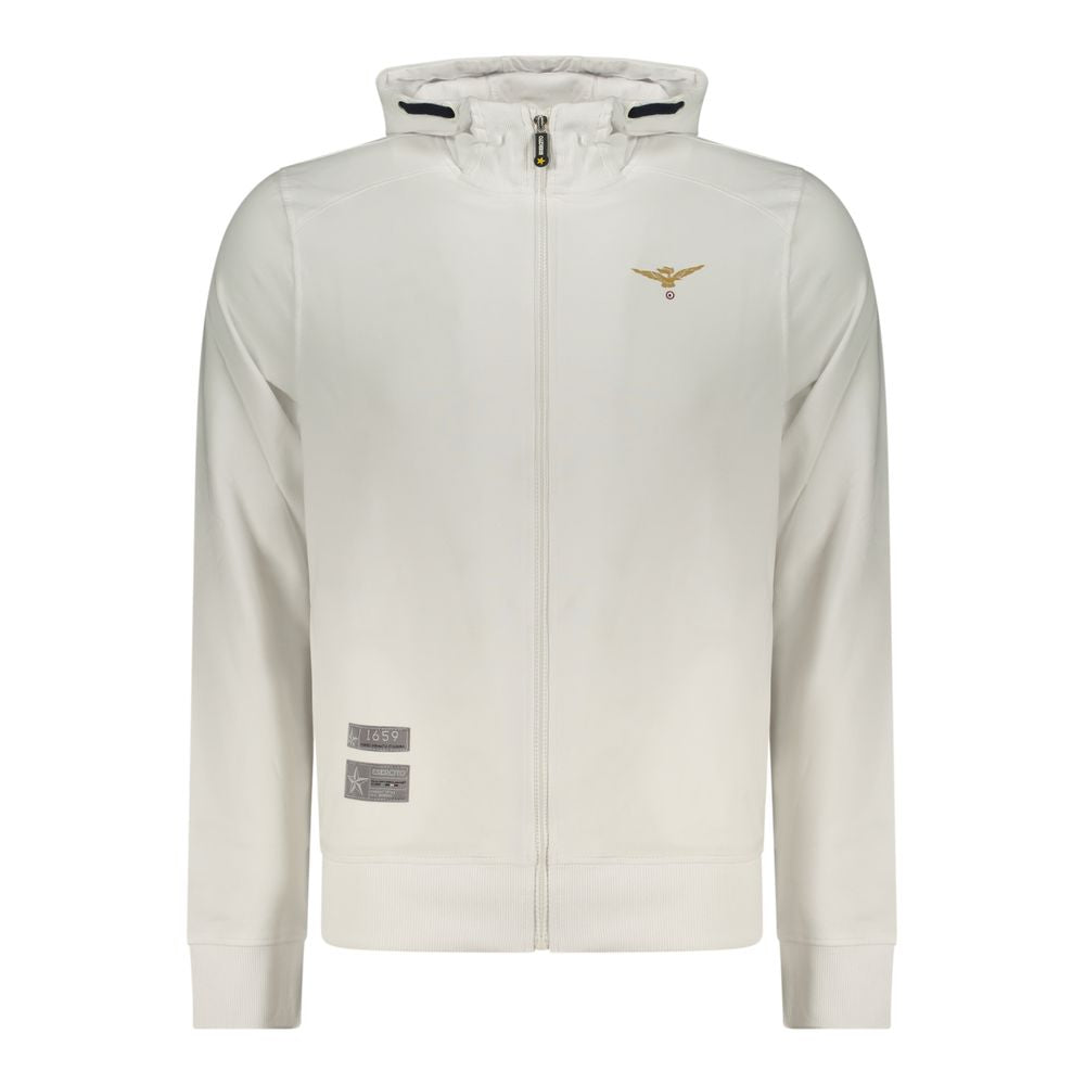 White Cotton Men's Hoodie