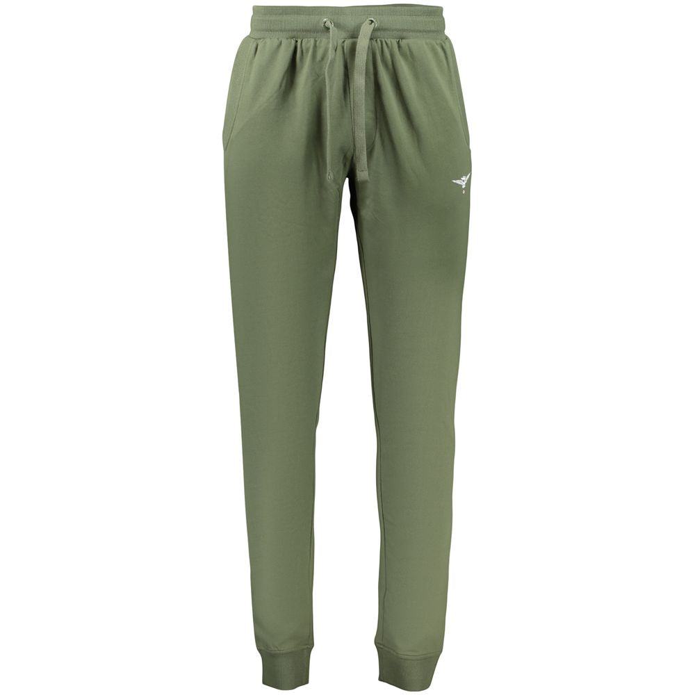 Green Cotton Men Trousers