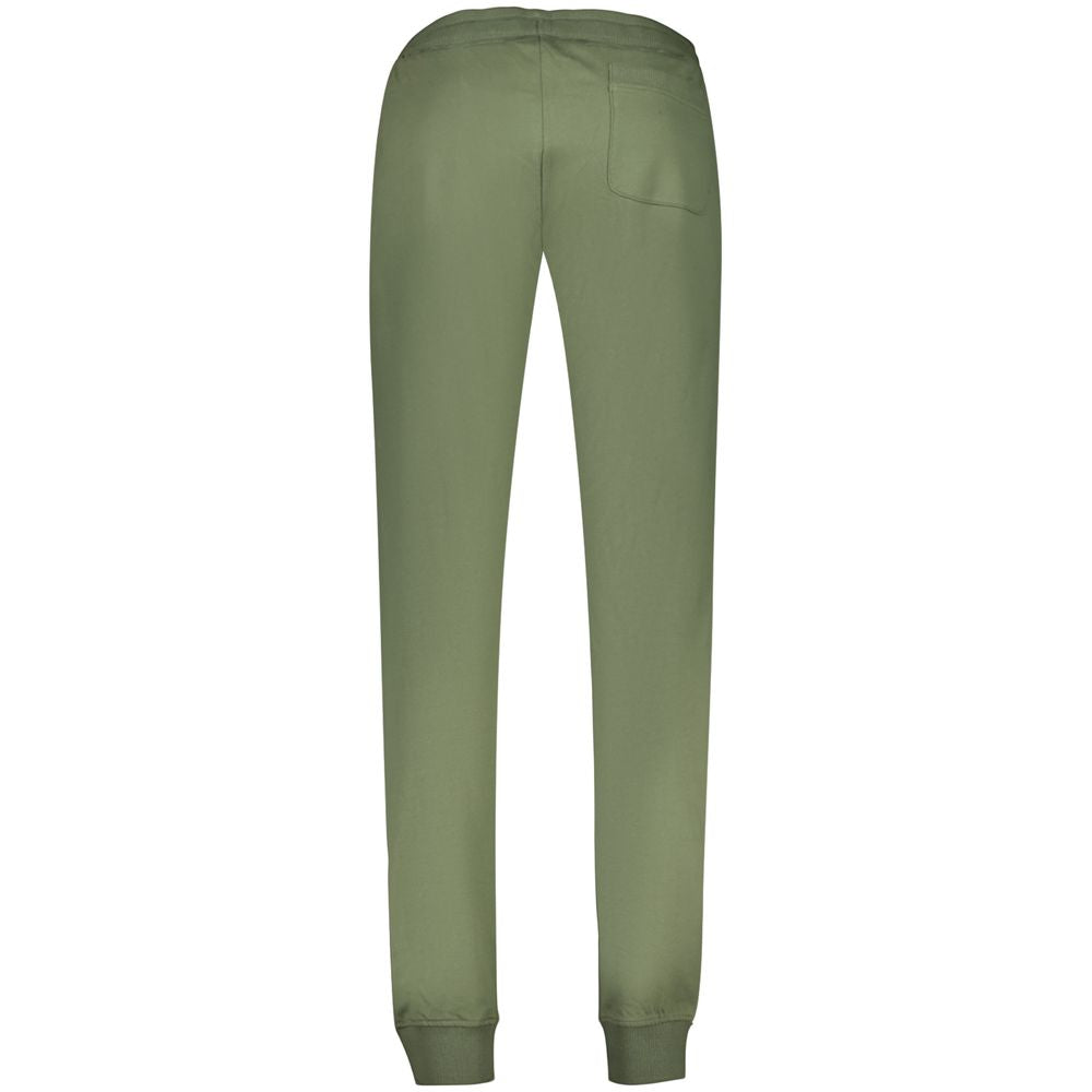 Green Cotton Men Trousers