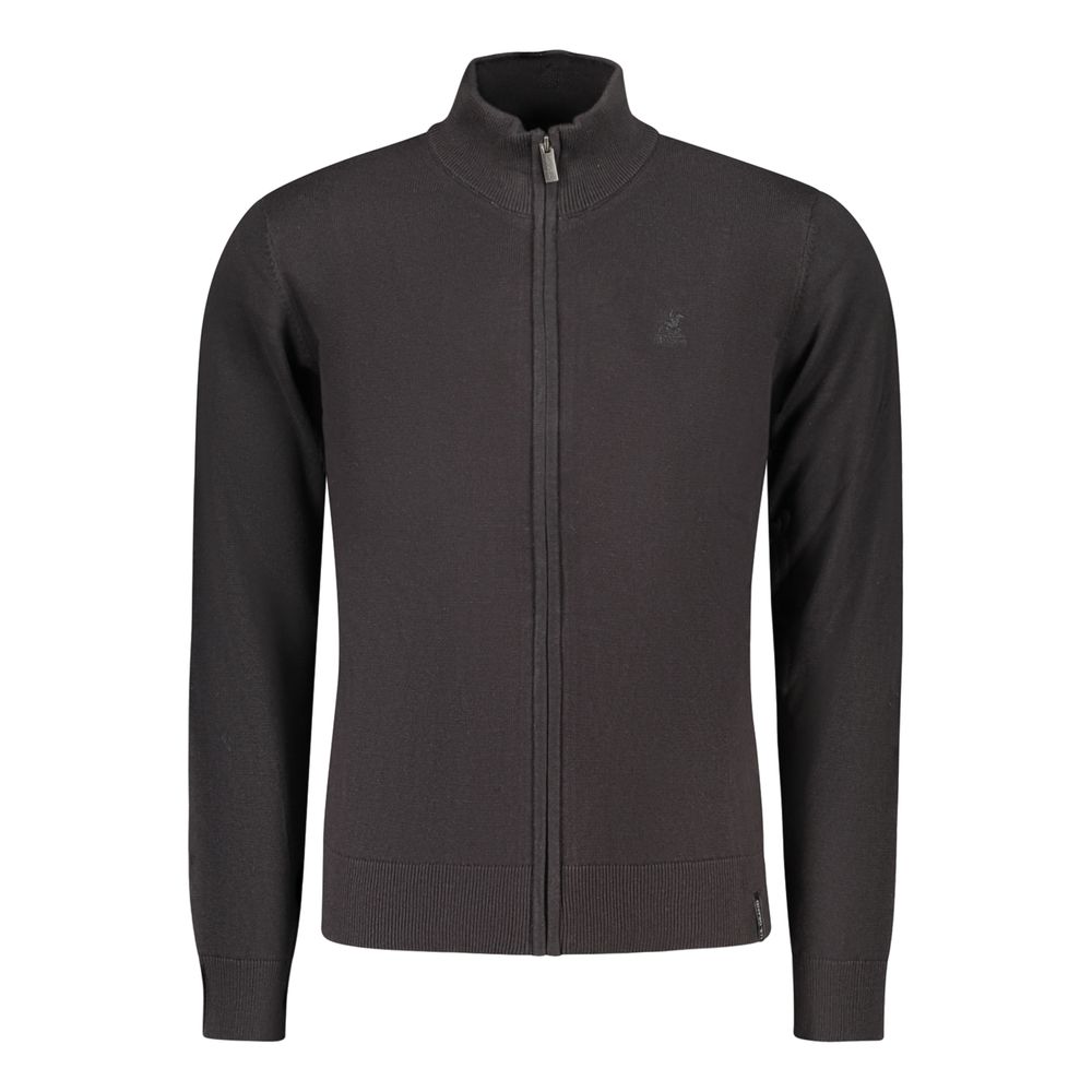 Black Cotton Men's Cardigan