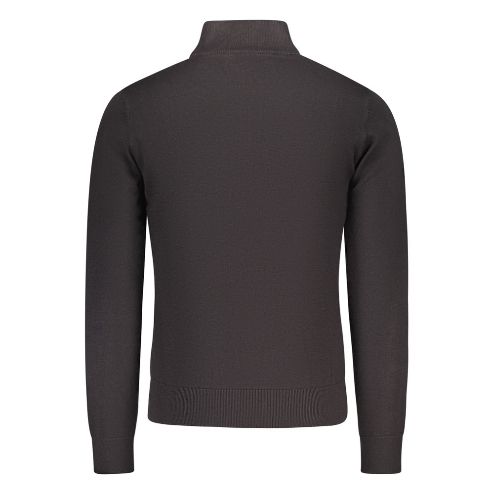 Black Cotton Men's Cardigan