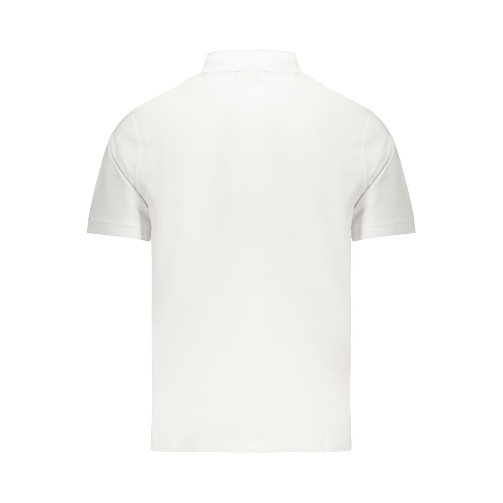 White Cotton Men Polo Shirt