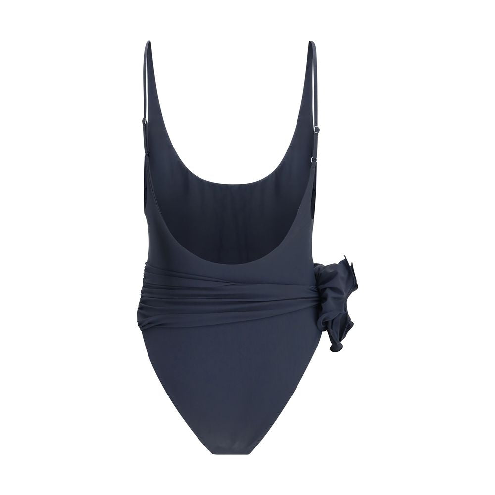 Gray Polyamide One-Piece Swimsuit