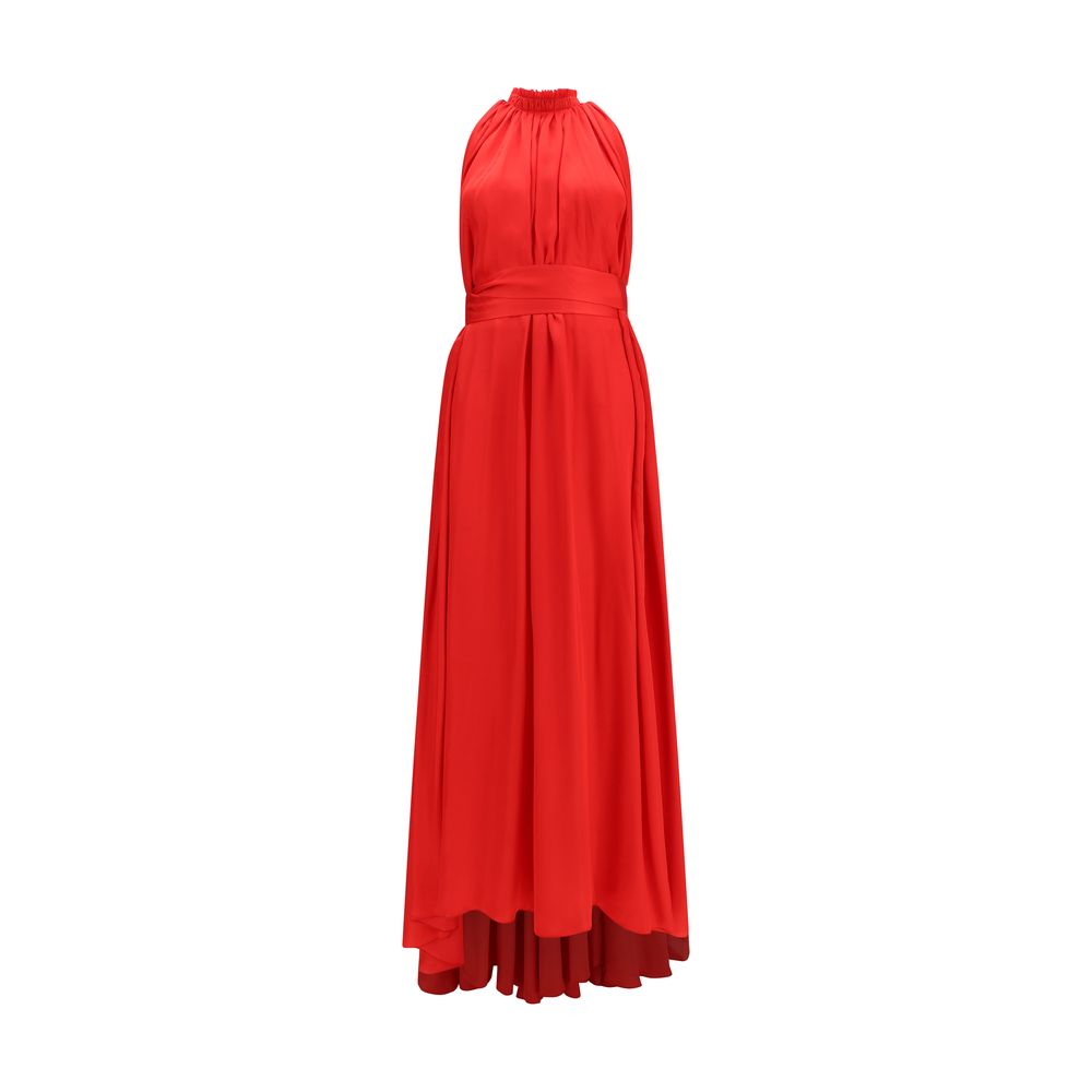 SA SU PHI Red Polyester Long Dress