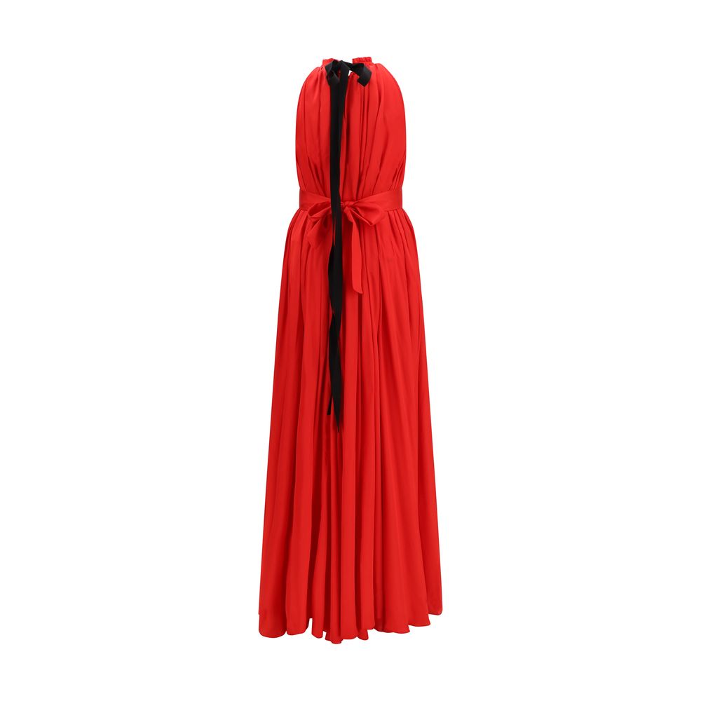 SA SU PHI Red Polyester Long Dress