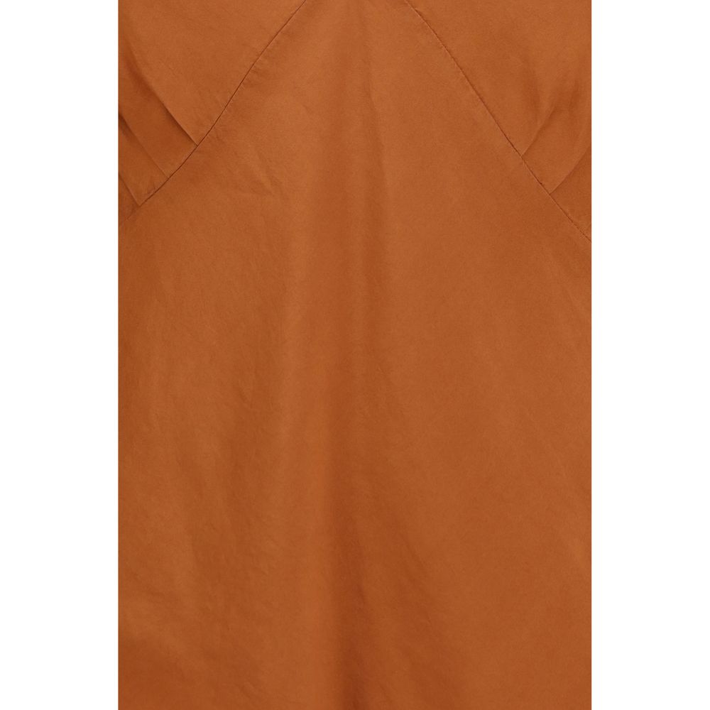 Orange Silk Sleeveles T-Shirt