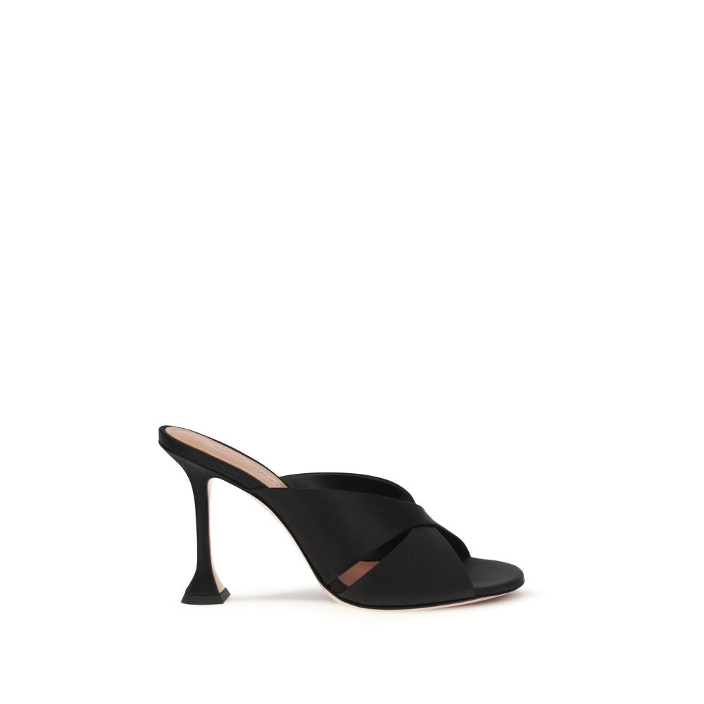 Black Silk Sandals