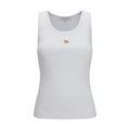 White Cotton Sleeveles T-Shirt