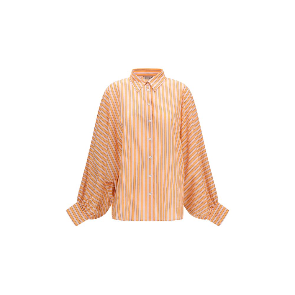 Orange Cotton Pattern Shirt
