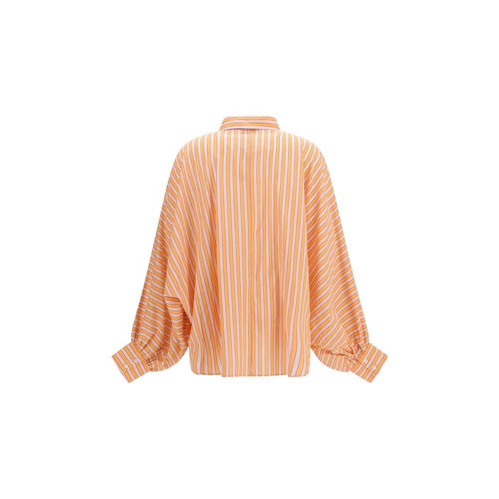 Orange Cotton Pattern Shirt