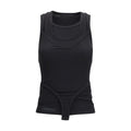 ALAINPAUL Black Lyocell Tank Tops