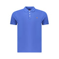 Blue Cotton Men's Polo Shirt