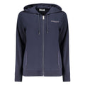 Blue Cotton Womens Hoodie
