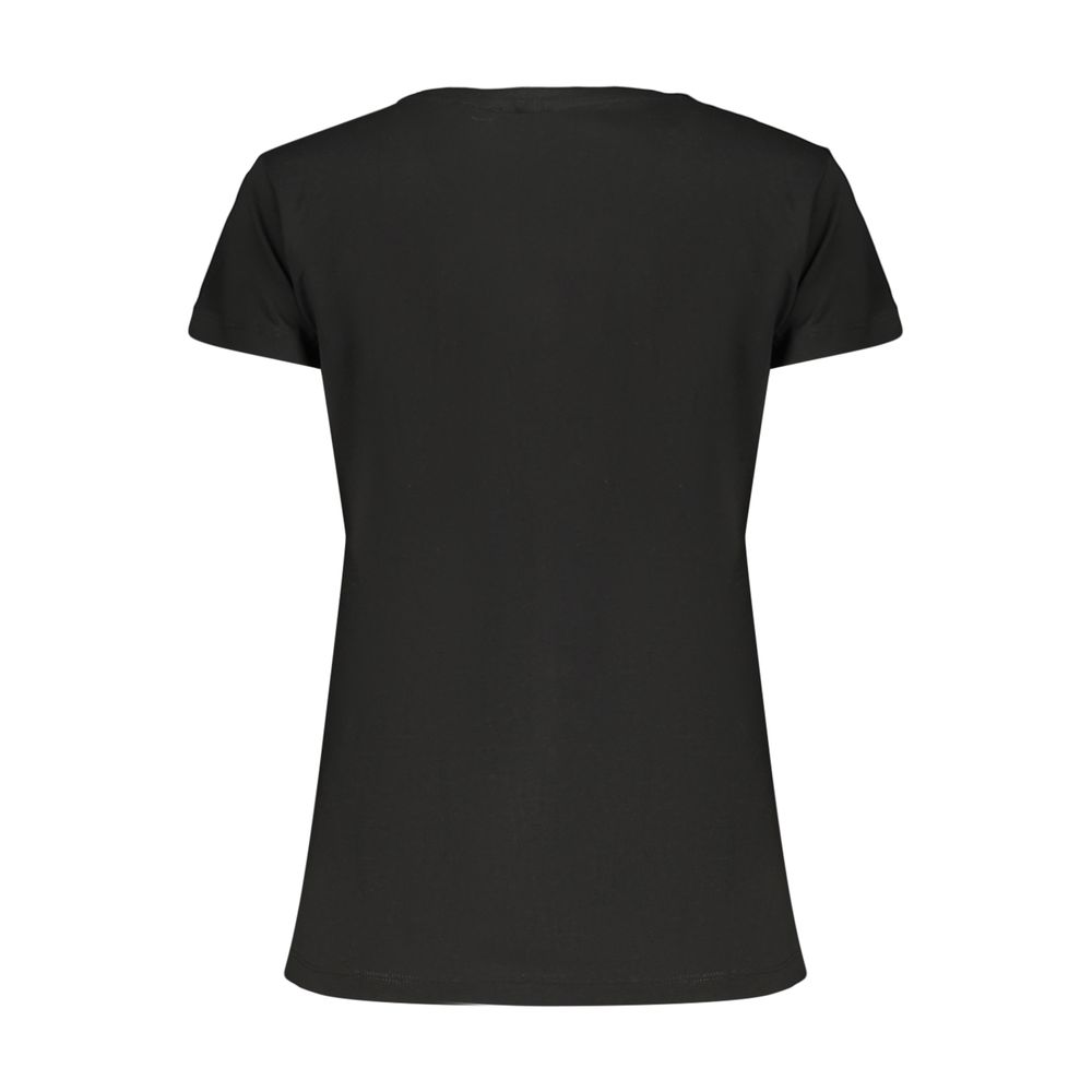 Black Cotton Womens T-Shirt