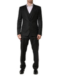Dolce & Gabbana Dark Gray Wool Slim Fit Formal 3 Piece Men Suit