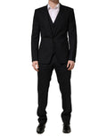 Dark Blue Wool 2 Buttons Formal 3 Piece Men Suit