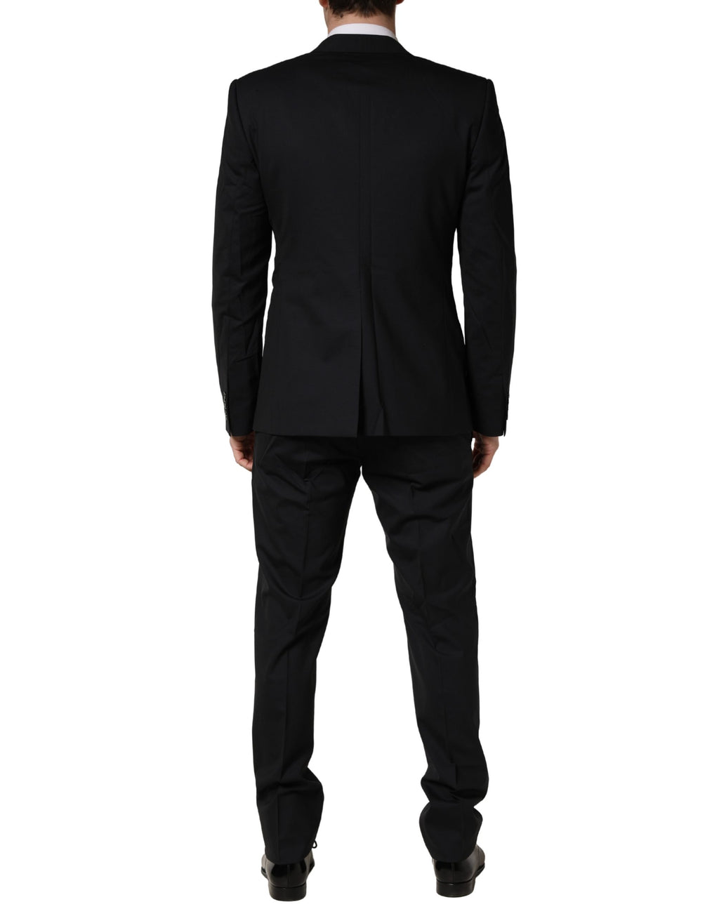 Dark Blue Wool 2 Buttons Formal 3 Piece Men Suit