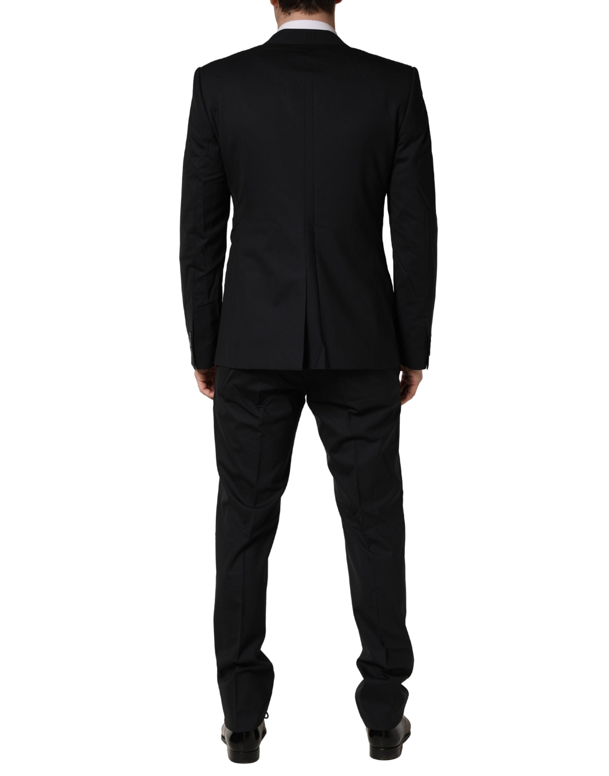 Dark Blue Wool 2 Buttons Formal 3 Piece Men Suit