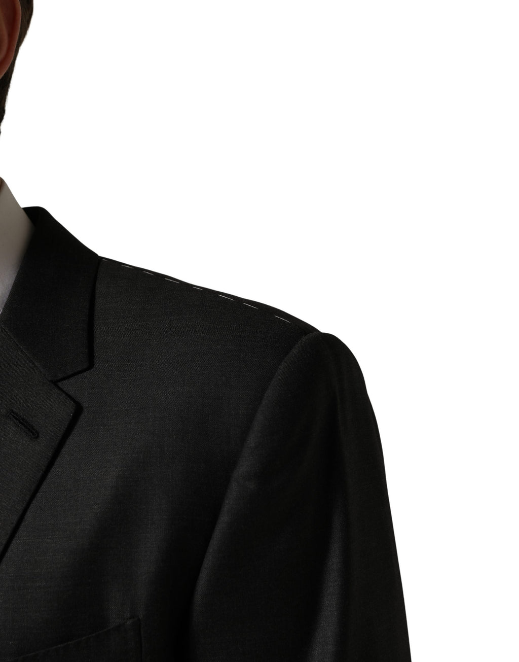 Dark Blue Wool 2 Buttons Formal 3 Piece Men Suit