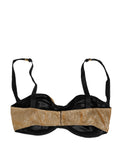 Dolce & Gabbana Gold Semi-Pad Underwire Balconette Bra Underwear