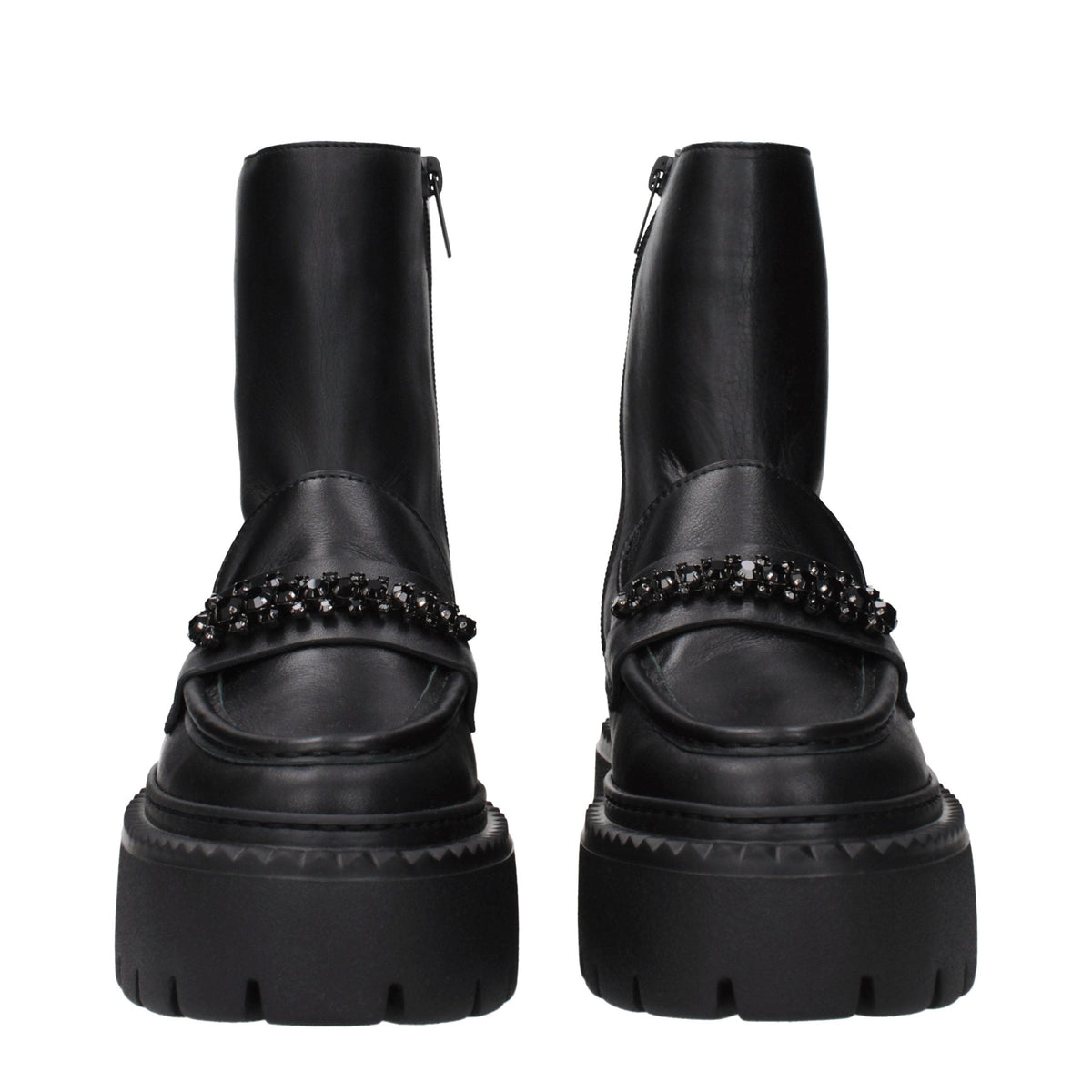 Jimmy Choo Black Leather Ankle Boots