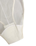 Dolce & Gabbana White Sheer Nylon Bodysuit Halterneck Underwear