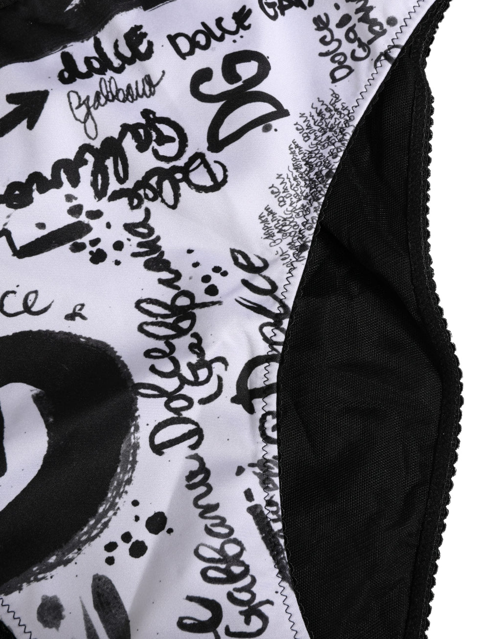 Dolce & Gabbana Black White Graphic Logo High Brief Underwear