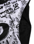 Dolce & Gabbana Black White Graphic Logo High Brief Underwear