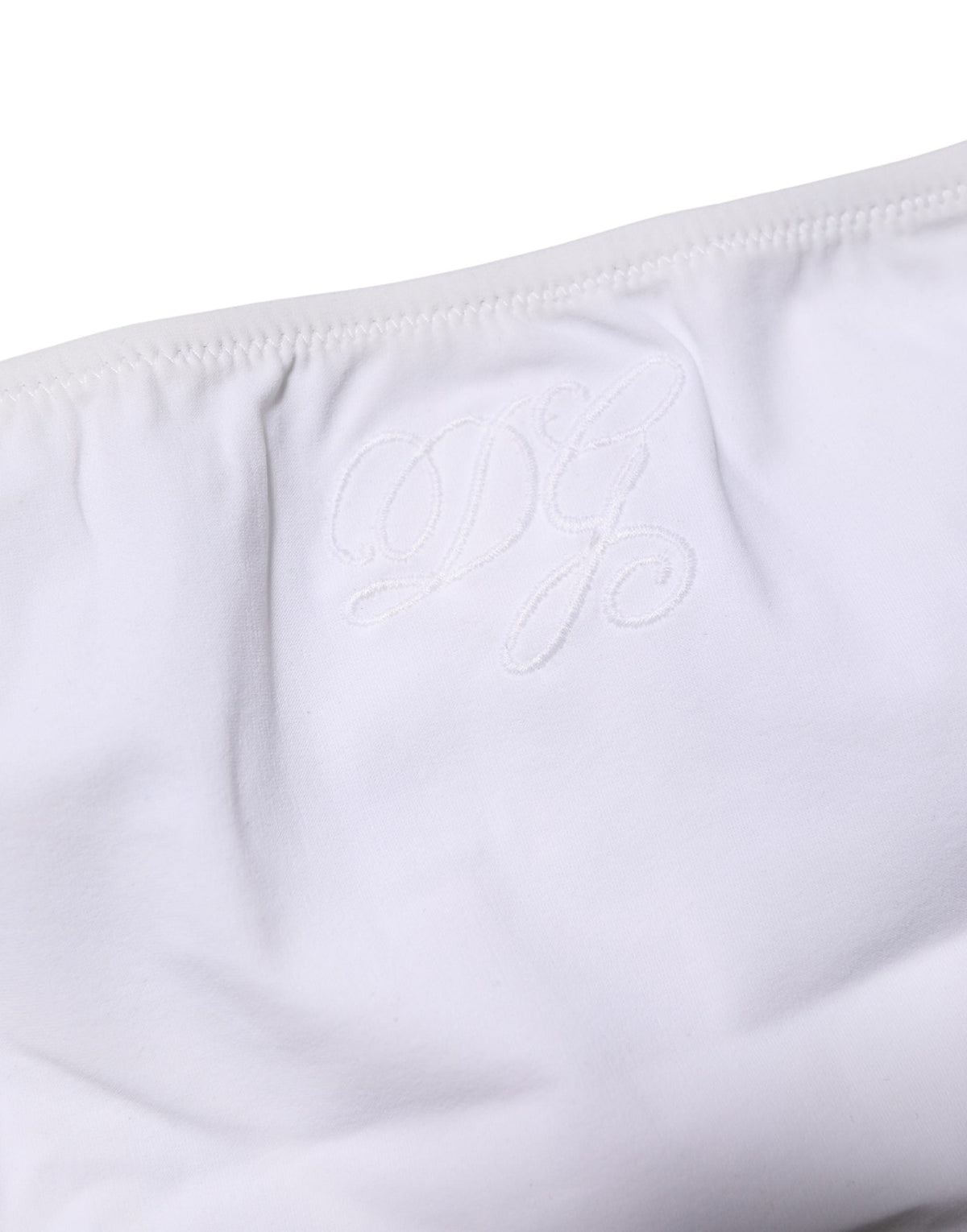 Dolce & Gabbana White Nylon Stretch Mid Waist Brief Panty Underwear