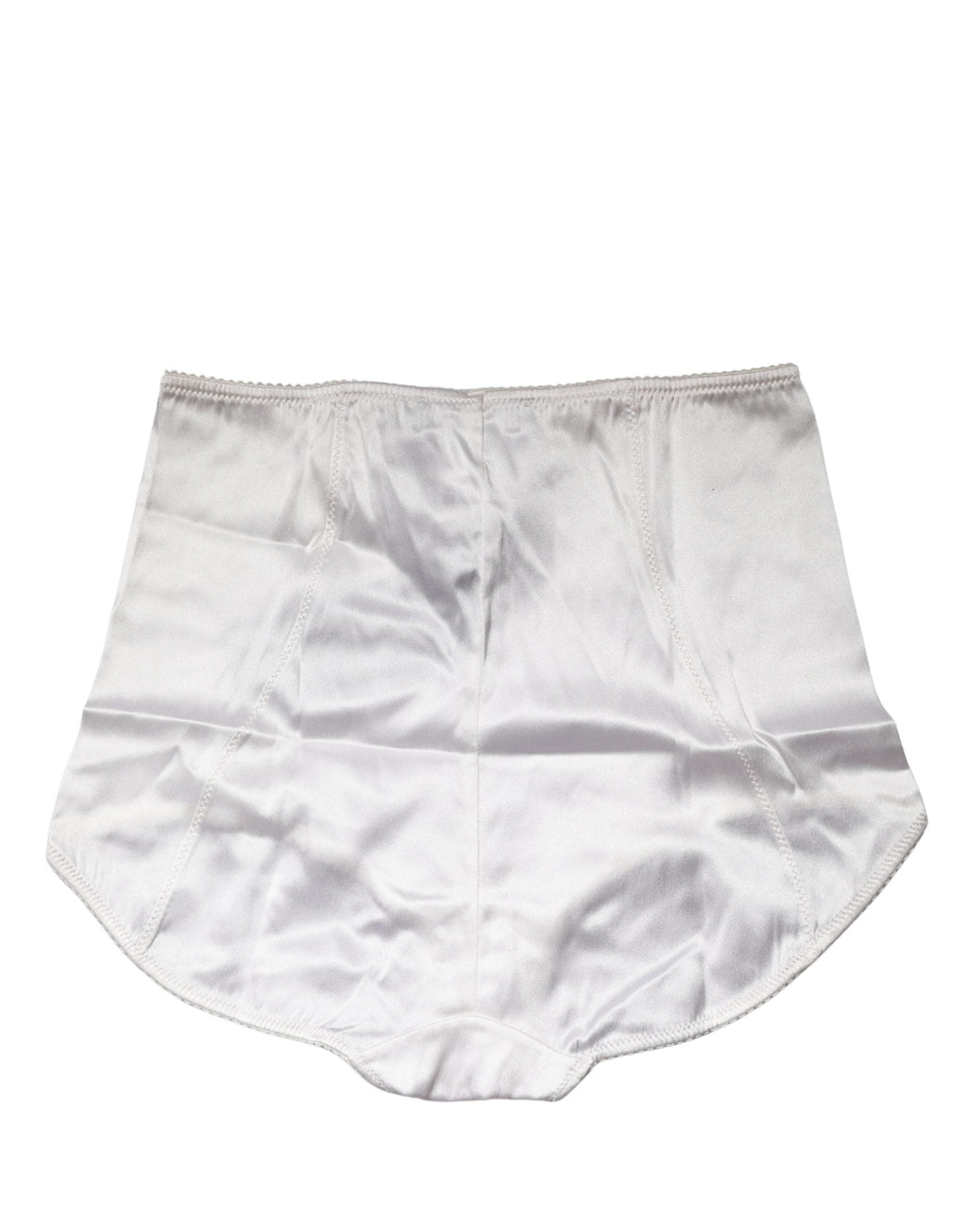 Dolce & Gabbana White Silk Blend High Waist Girdle Panty Underwear