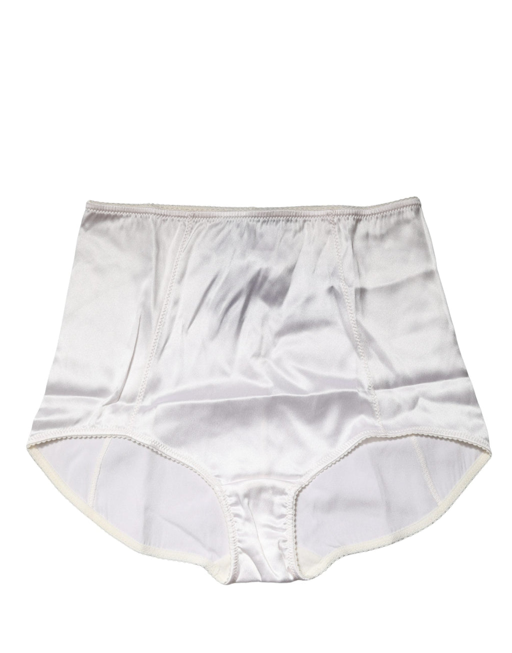 Dolce & Gabbana White Silk Blend High Waist Girdle Panty Underwear