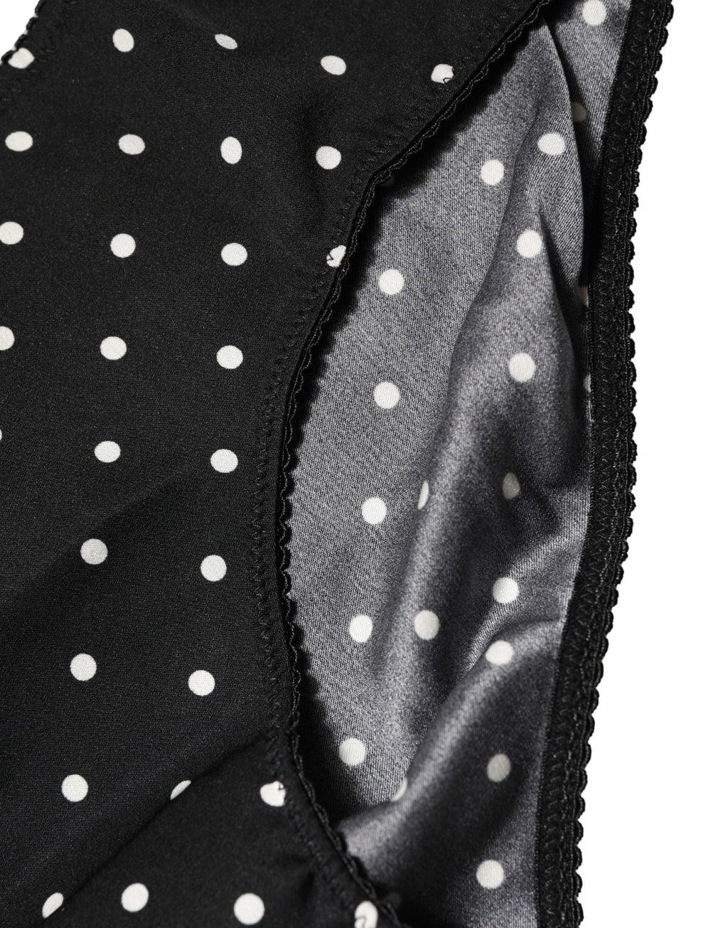 Dolce & Gabbana Black Polka Dots Mid Waist Brief Panty Underwear
