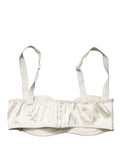 Dolce & Gabbana Off White Semi-Pad Underwire Balconette Bra Underwear