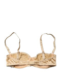 Dolce & Gabbana Beige Semi-Pad Underwire Balconette Bra Underwear