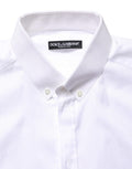 Dolce & Gabbana White Cotton Short Sleeves Button Down Shirt